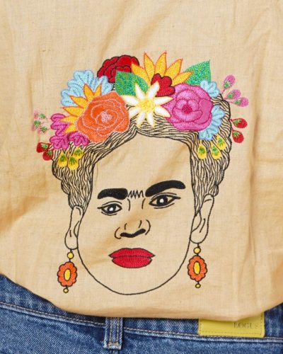 Frida kahlo hand embroidered shirt 3